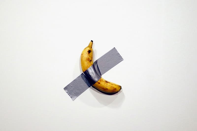 Maurizio Cattelan and New Museum "Bedtime Stories" Digital Series Initiative 'Comedian' Banana Duct Tape Art Installation