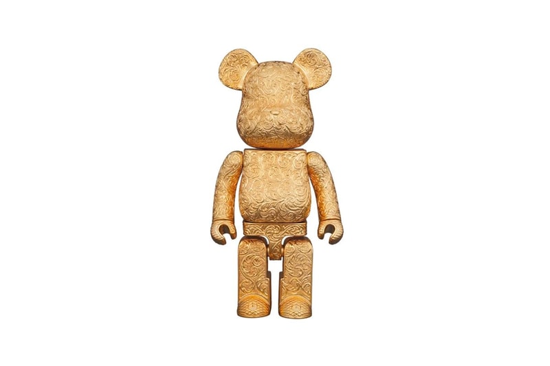 Royal Selangor Medicom Toy Golden BEARBRICK 400 collectible figure model toy japanese 1885 craftsmen hand sculpted arabesque carve