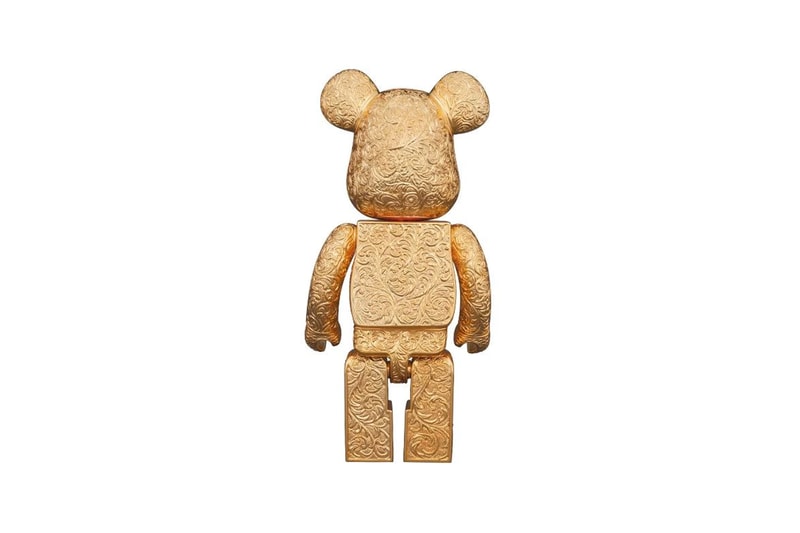 Royal Selangor Medicom Toy Golden BEARBRICK 400 collectible figure model toy japanese 1885 craftsmen hand sculpted arabesque carve