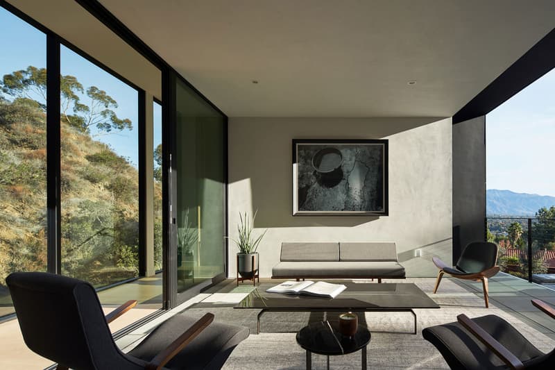 Montalba Architects LR2 House in Pasadena California Rectangular Volumes Rotated Series Angular Minimalist Concrete 