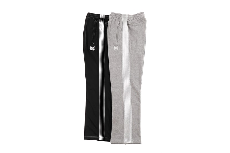 EMPTYROOM Archives NEEDLES Track Pants menswear streetwear nepenthes spring summer 2020 collection trousers sweats polyester butterfly keizo shimizu