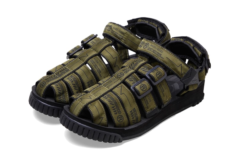 neighborhood shaka hiker sandals black olive drab white release date info photos price