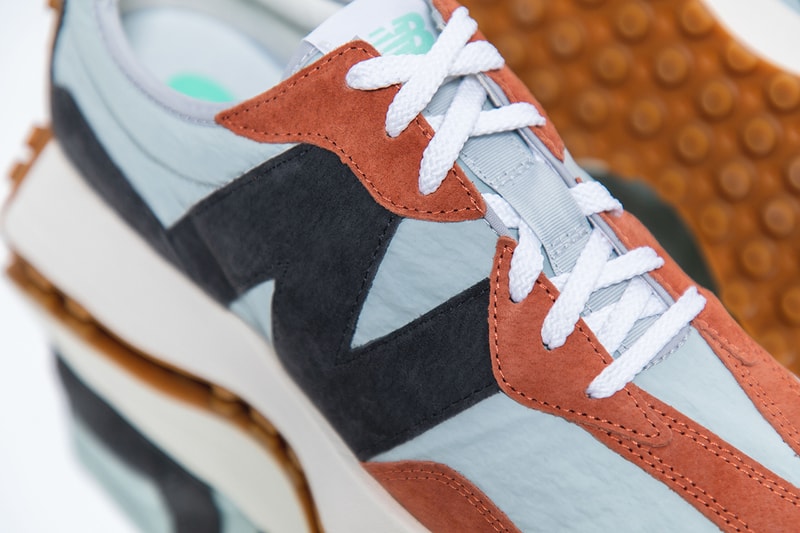 New Balance 327 Non-Split Blue Yellow Orange White Red Light Grey Navy Blue Gum Sole Unit Retro Runner Archive Sneaker Release Information Footwear NB Silhouette Closer Look HBX