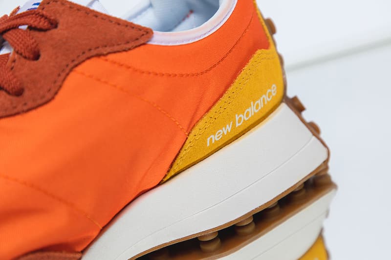 New Balance 327 Non-Split Blue Yellow Orange White Red Light Grey Navy Blue Gum Sole Unit Retro Runner Archive Sneaker Release Information Footwear NB Silhouette Closer Look HBX