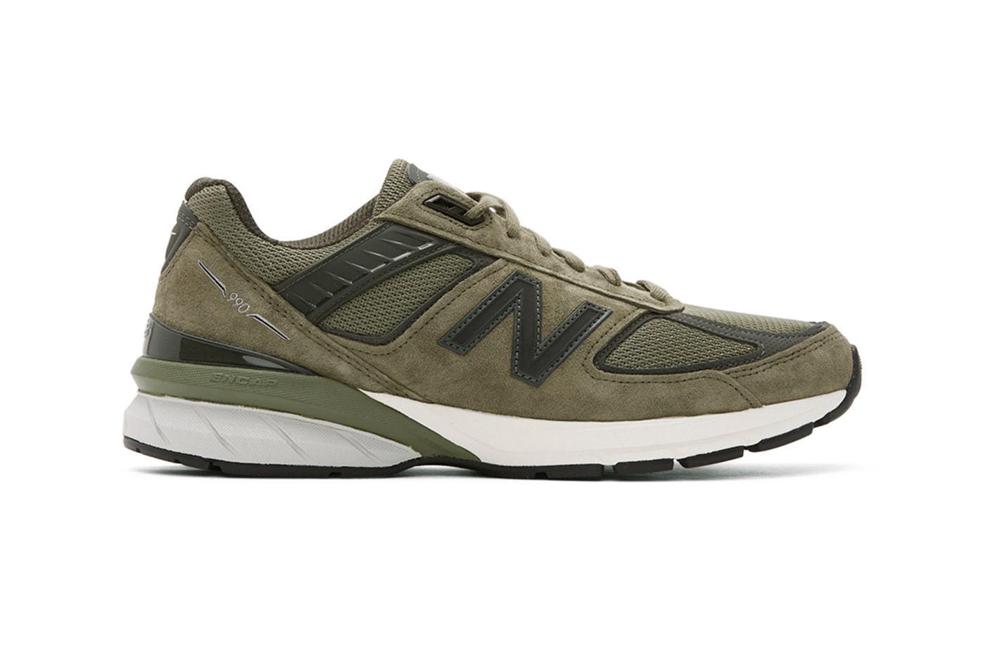 New Balance 990v5 Made in USA Covert Green m990ae5 suede mesh olive legends collection