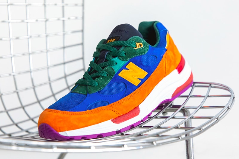 new balance 992 made in usa multi color orange blue green teal yellow red white fuchsia release date info photos price M992MC hbx store list