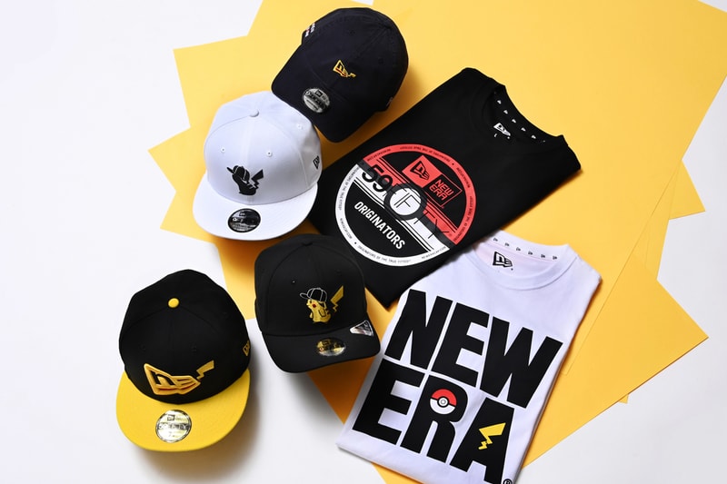 new era pokemon 59fifty hat apparel collection 2020 pikachu graphics t shirts shirt 9 fifty 9 forty hats 