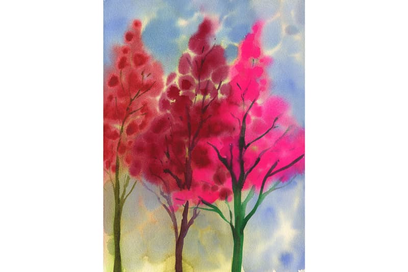 Nicolas Party "Canopy" Hauser & Wirth Online Exhibition Watercolors Paintings Landscapes Trees