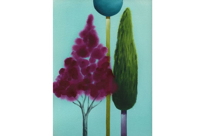 Nicolas Party "Canopy" Hauser & Wirth Online Exhibition Watercolors Paintings Landscapes Trees