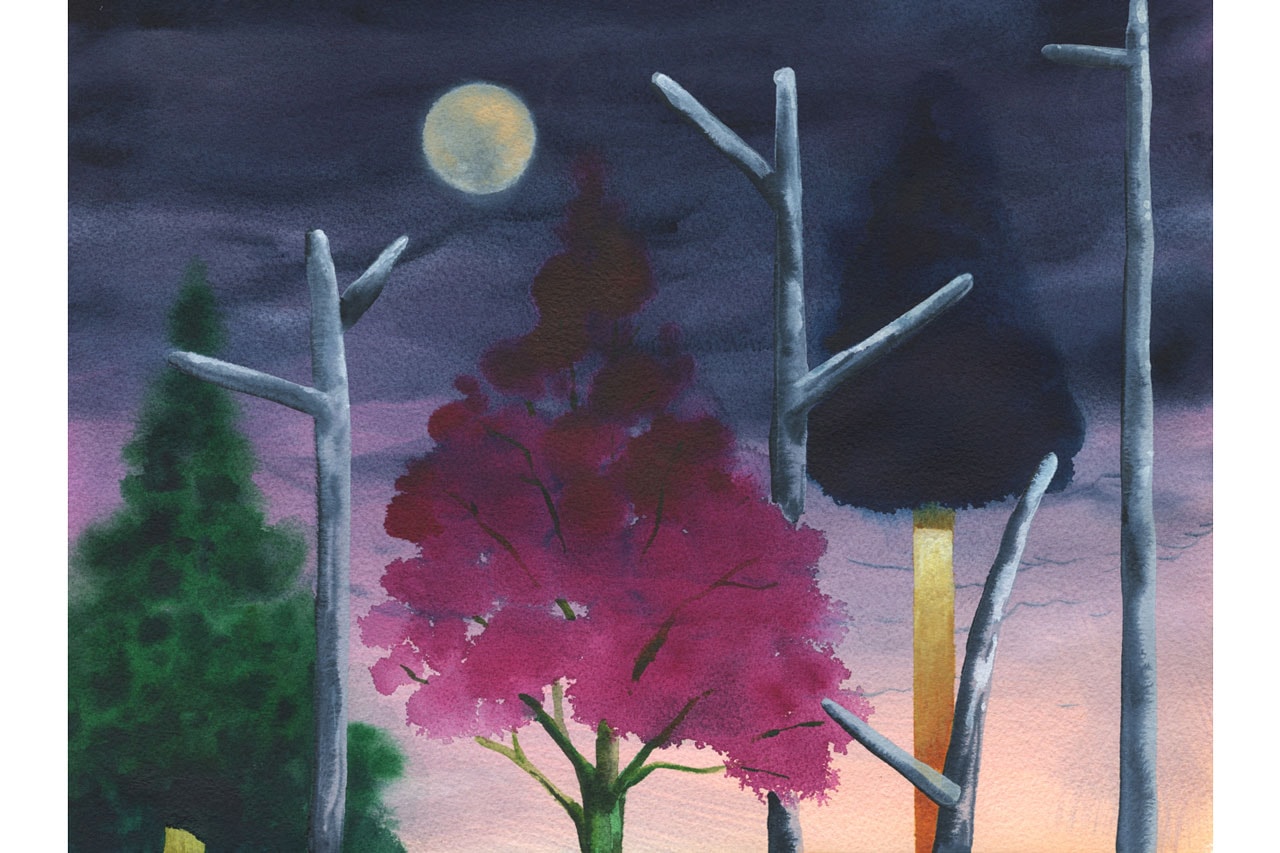 Nicolas Party "Canopy" Hauser & Wirth Online Exhibition Watercolors Paintings Landscapes Trees