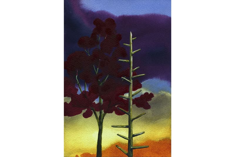 Nicolas Party "Canopy" Hauser & Wirth Online Exhibition Watercolors Paintings Landscapes Trees