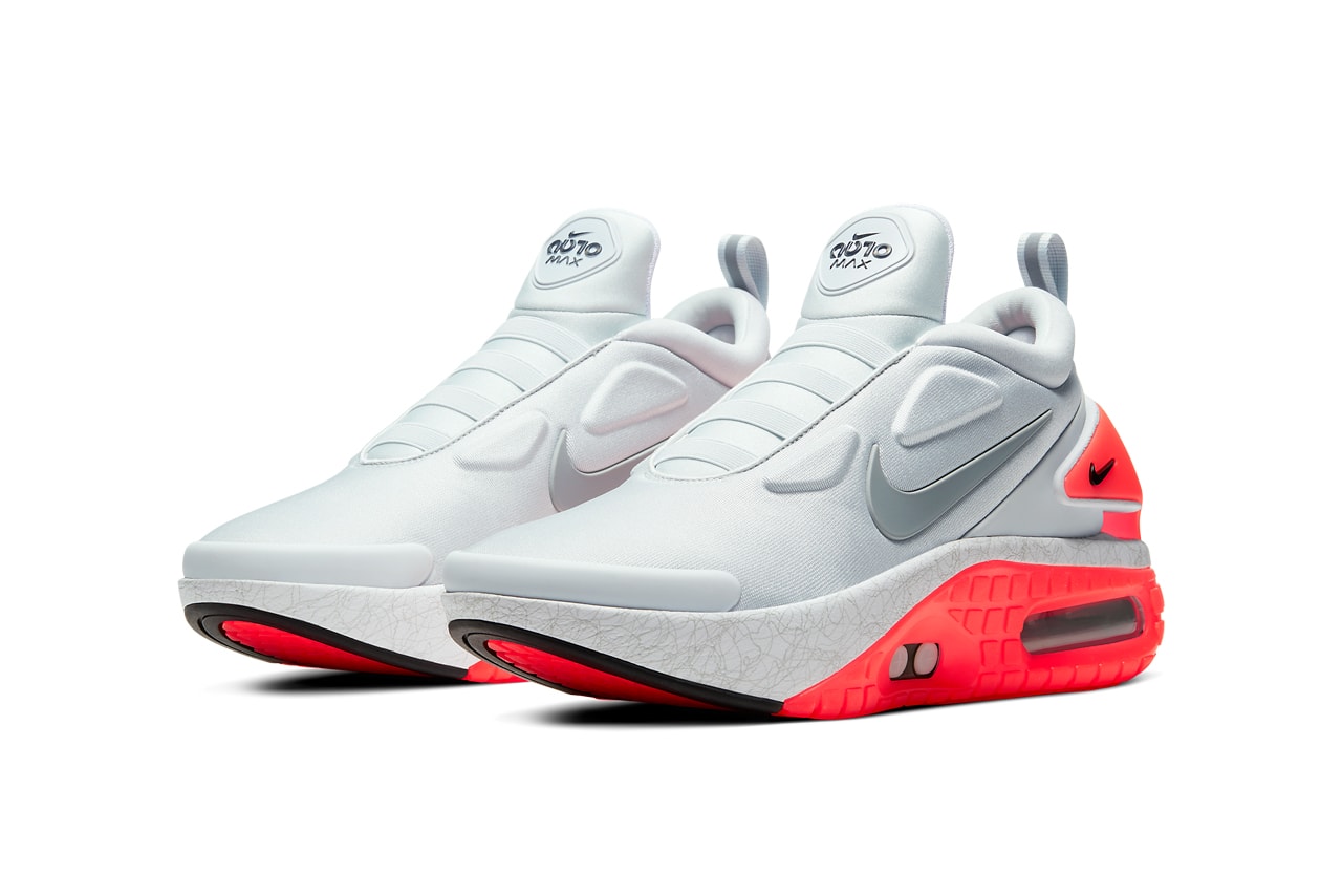 nike adapt auto max power lacing infrared pure platinum particle grey CW7274 002 release date info photos price
