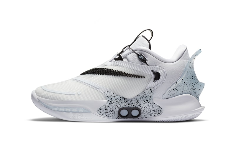 nike basketball adapt bb 2 0 oreo white black wolf grey speckles BQ5397 101 official release date info photos price store list 