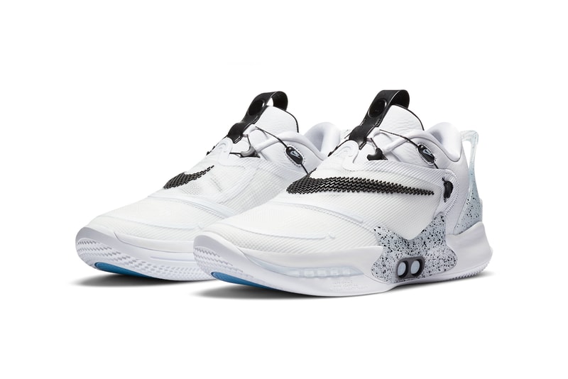 nike basketball adapt bb 2 0 oreo white black wolf grey speckles BQ5397 101 official release date info photos price store list 