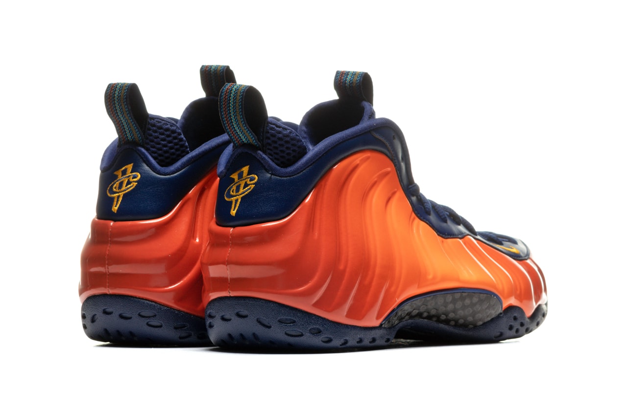 nike basketball sportswear air foamposite one rugged orange blue void university gold cj0303 400 official release date info photos price store list