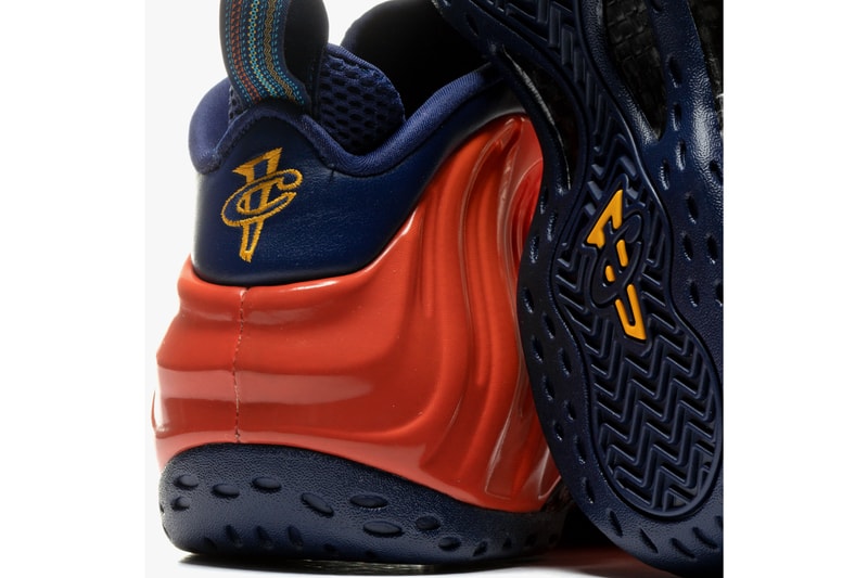 nike basketball sportswear air foamposite one rugged orange blue void university gold cj0303 400 official release date info photos price store list
