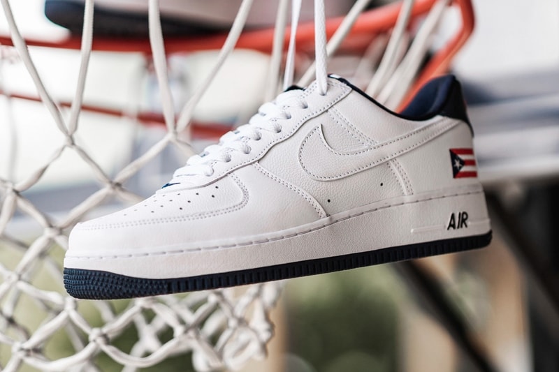 Nike Air Force 1 Low QS Puerto Rico Release Info CJ1386-100 True White Obsidian Comet Red