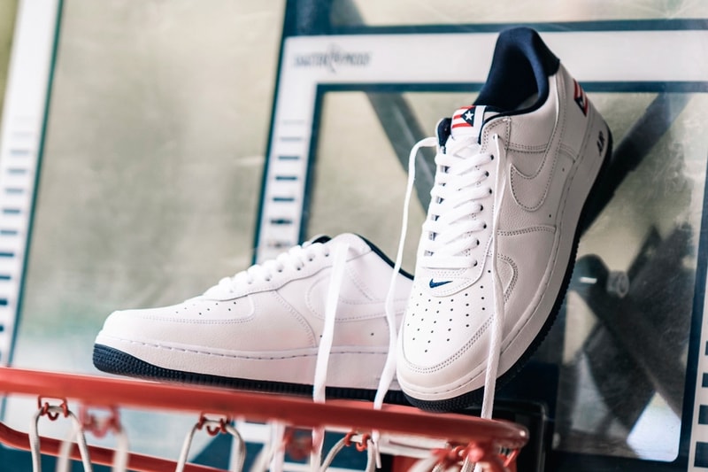 Nike Air Force 1 Low QS Puerto Rico Release Info CJ1386-100 True White Obsidian Comet Red