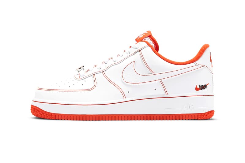 nike orange air force 1 07 lv8 trainers