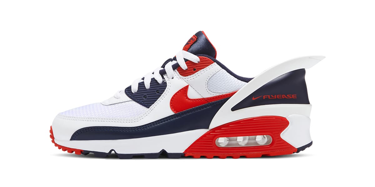 white blue red nike shoes