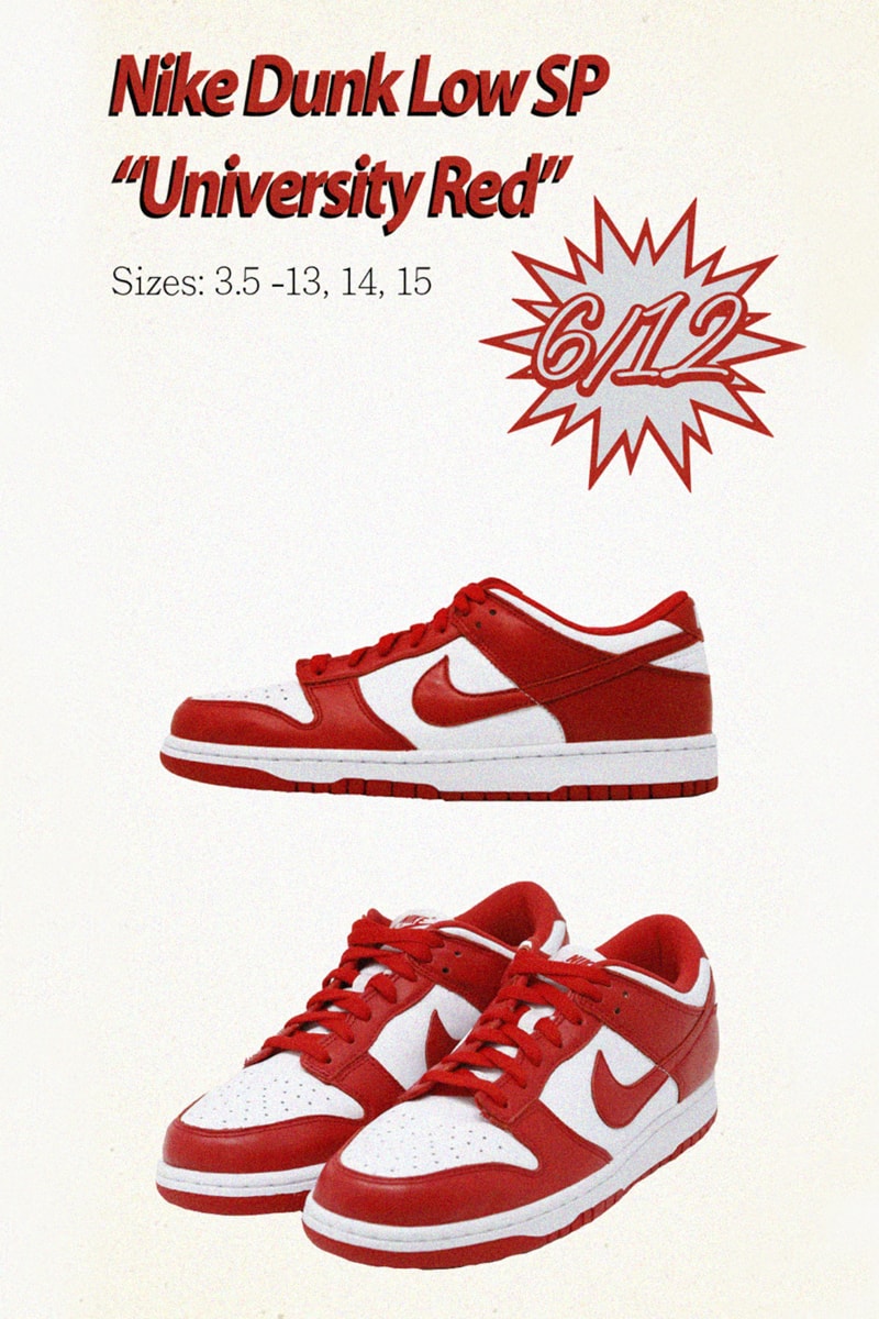 Nike Dunk Low SP University Red, Brazil & Champ Colors