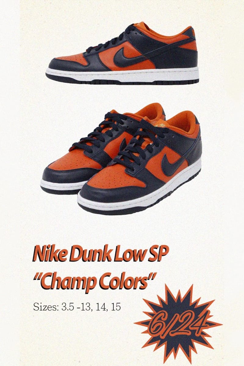sb dunk champ colors