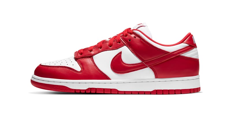 sb dunk white red