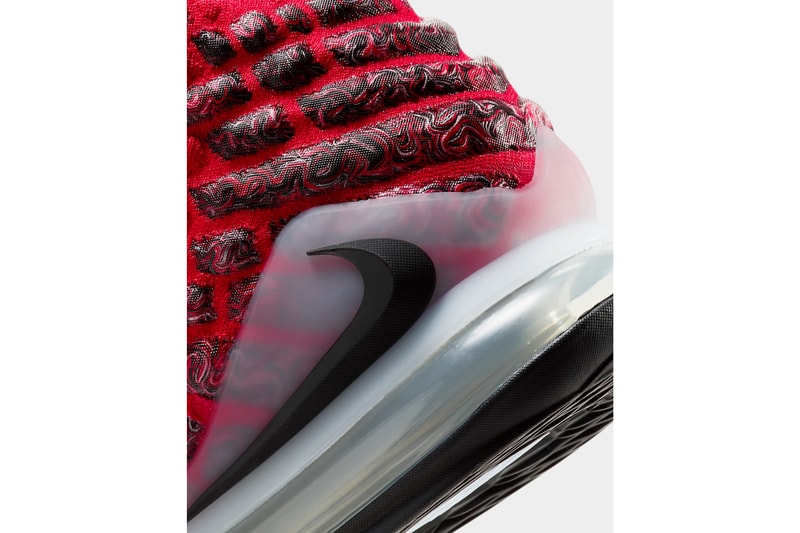 nike lebron 17 air more uptempo scottie pippen james university red black white BQ3177 601 release date info photos price