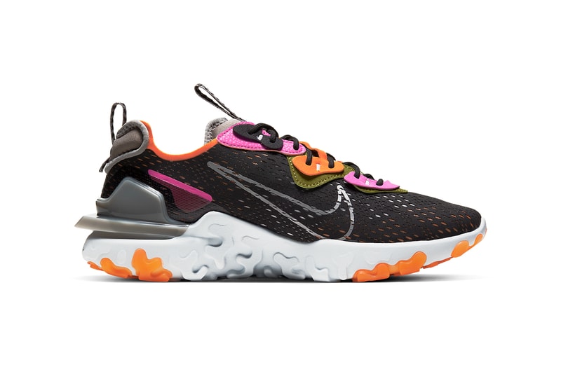 nike sportswear dmsx react vision black asparagus orange grey fuchsia white release date info photos price 