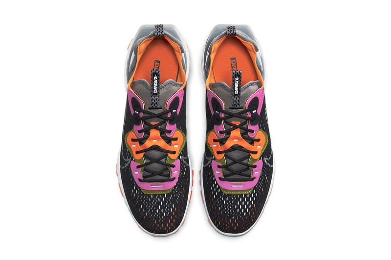 nike sportswear dmsx react vision black asparagus orange grey fuchsia white release date info photos price 