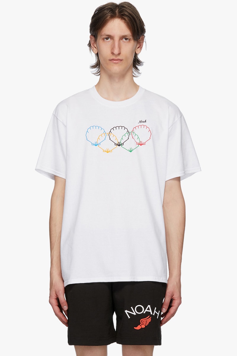 noah brendon babenzien new york nyc release information SSENSE olympic logo scallop white blue raising awareness ocean maritime life