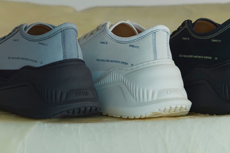 oamc luke meier free solo sneaker high low top black mist blue off white release details hiking mountaineering release information buy cop purchase LN-CC