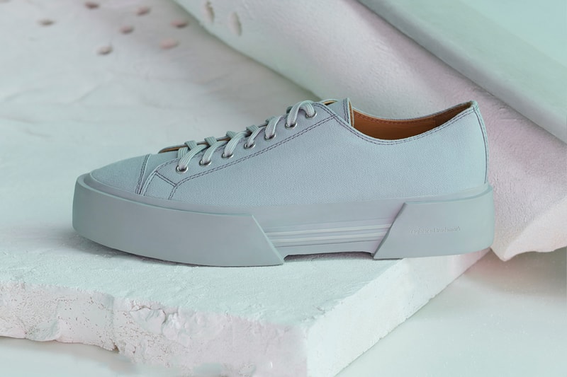OAMC Inflate Plimsoll Off White pale yellow mist black menswear streetwear spring summer 2020 collection shoes sneakers footwear kicks trainers runners luke meier