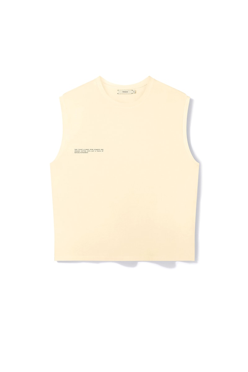PANGAIA Sleeveless T-shirts responsibly harvested seaweed GOTS certified organic cotton sustainable sustainability Summer 2020 Unisex colors release information peppermint oil freshness