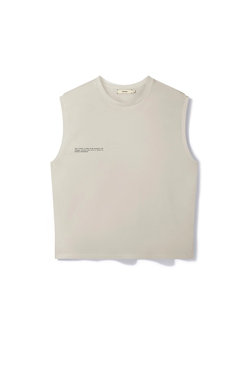 PANGAIA Sleeveless T-shirts responsibly harvested seaweed GOTS certified organic cotton sustainable sustainability Summer 2020 Unisex colors release information peppermint oil freshness