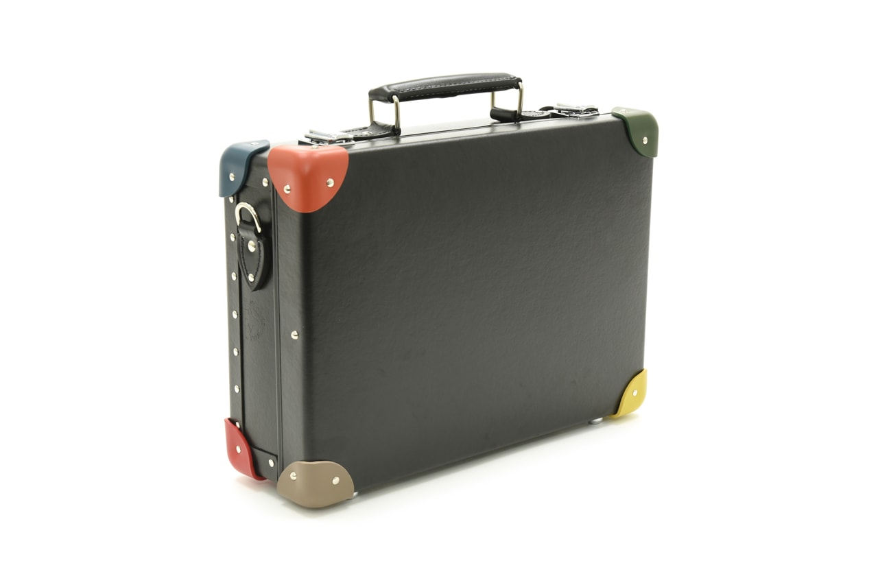paul smith for globe trotter 14 inch mini attache briefcase case suitcase black multi 