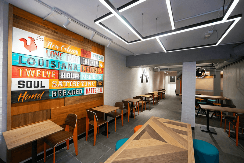 Popeyes Announces Updated Logo, Branding  Jones Knowles Ritchie louisiana kitchen chicken restaurant packaging