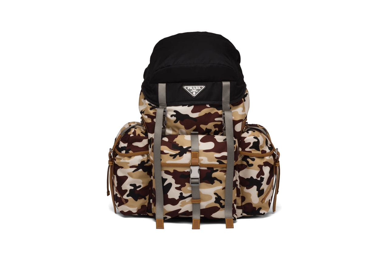 Prada Nylon Camouflage Print Backpack 