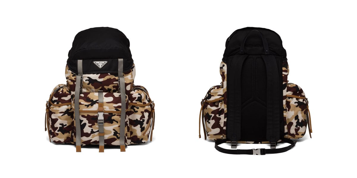 prada camouflage backpack