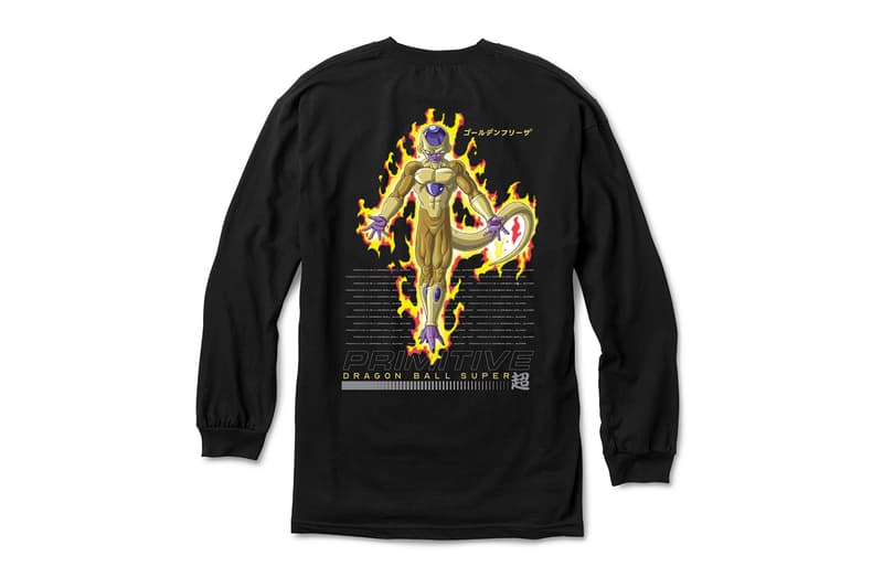Primitive Skateboarding x Dragon Ball Super Collection release SSJ super saiyan blue Goku Frieza Golden Vegeta Android 17 18 Z fighters anime Skateboarding hoodies skate decks