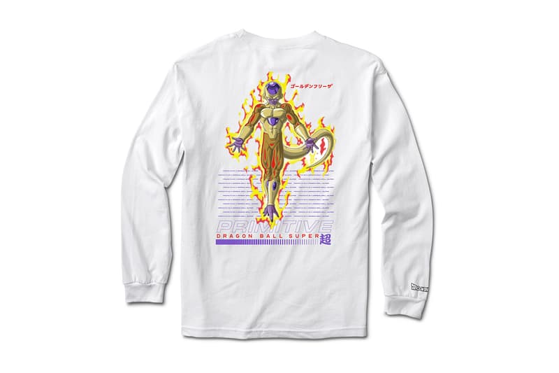 Primitive Skateboarding x Dragon Ball Super Collection release SSJ super saiyan blue Goku Frieza Golden Vegeta Android 17 18 Z fighters anime Skateboarding hoodies skate decks