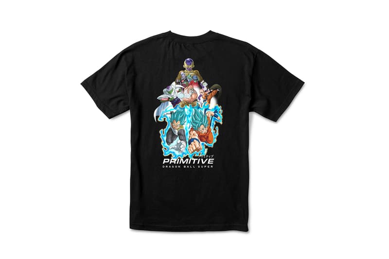 Primitive Skateboarding x Dragon Ball Super Collection release SSJ super saiyan blue Goku Frieza Golden Vegeta Android 17 18 Z fighters anime Skateboarding hoodies skate decks