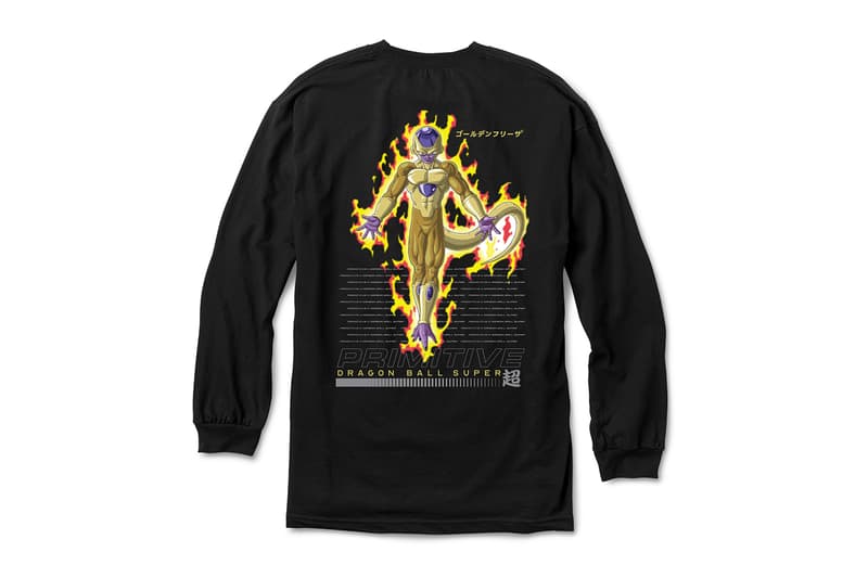 Primitive Skateboarding x Dragon Ball Super Collection release SSJ super saiyan blue Goku Frieza Golden Vegeta Android 17 18 Z fighters anime Skateboarding hoodies skate decks