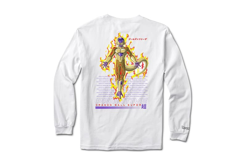 Primitive Skateboarding x Dragon Ball Super Collection release SSJ super saiyan blue Goku Frieza Golden Vegeta Android 17 18 Z fighters anime Skateboarding hoodies skate decks