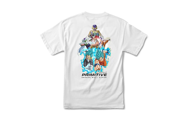 Primitive Skateboarding x Dragon Ball Super Collection release SSJ super saiyan blue Goku Frieza Golden Vegeta Android 17 18 Z fighters anime Skateboarding hoodies skate decks