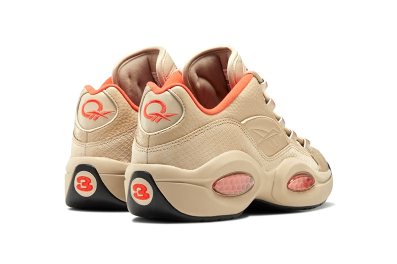 Reebok Question Low Modern Beige Vivid Orange black EF3151 menswear streetwear spring summer 2020 collection sneakers runners trainers kicks footwear shoes 