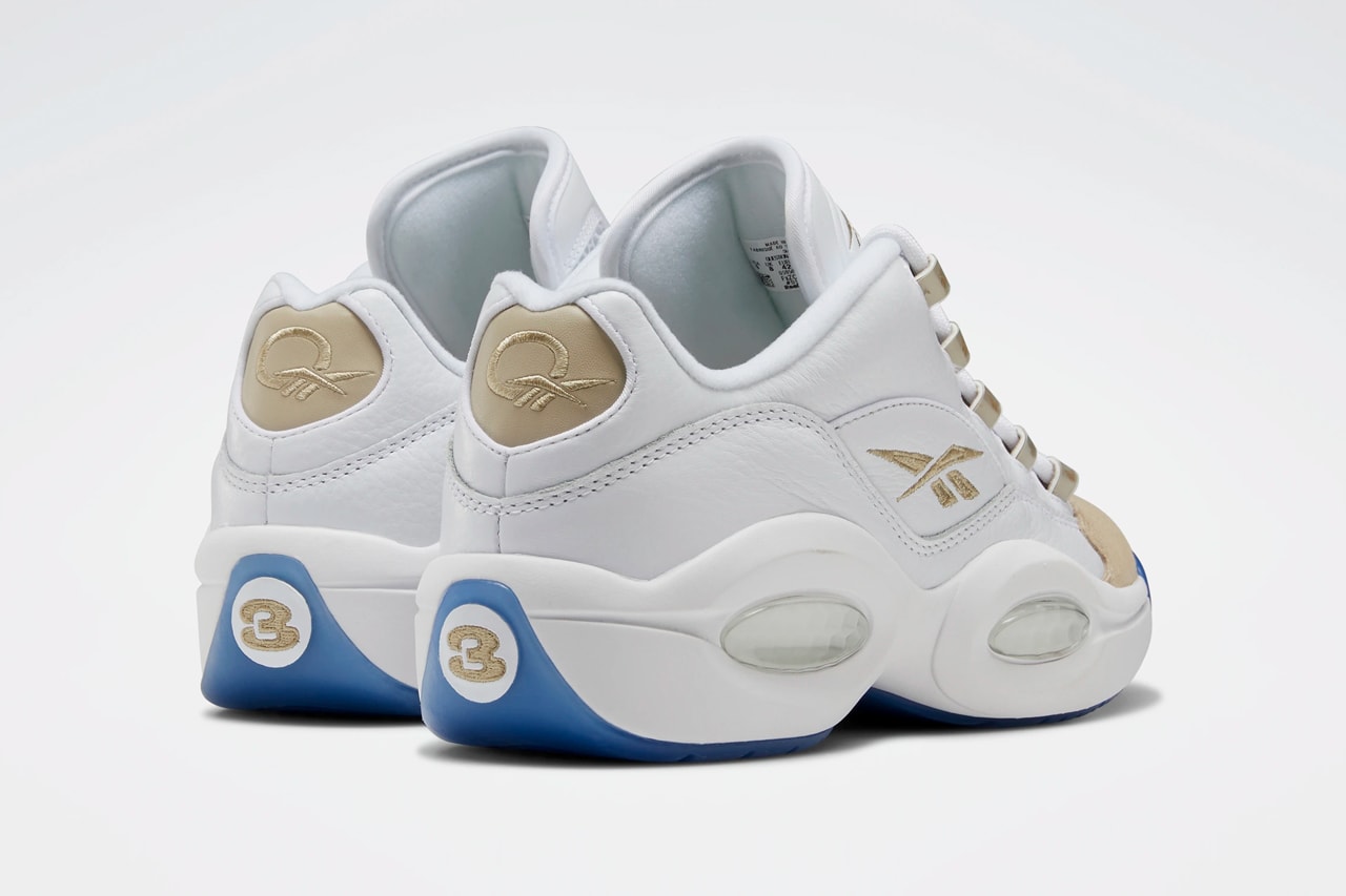 reebok question low oatmeal white blue light sand allen iverson EF7609 release date info photos price
