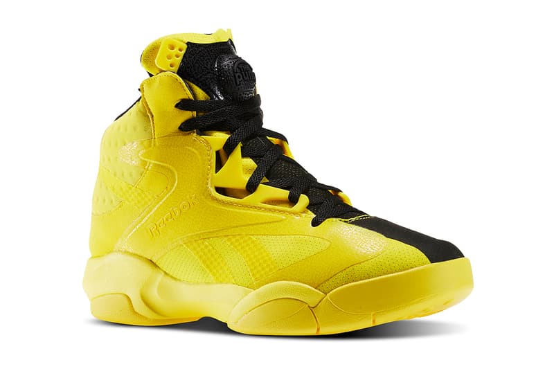 BD4602 reebok shaq attaq shaquille oneal bruce lee yellow black modern colorway basketball sneakers shoes