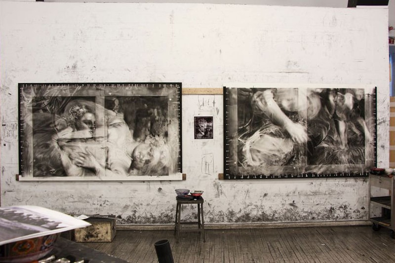Robert Longo "After Titian" Metro Pictures Viewing Room X-Ray Images Charcoal Drawings Venus Rembrandt Titian Leonardo da Vinci