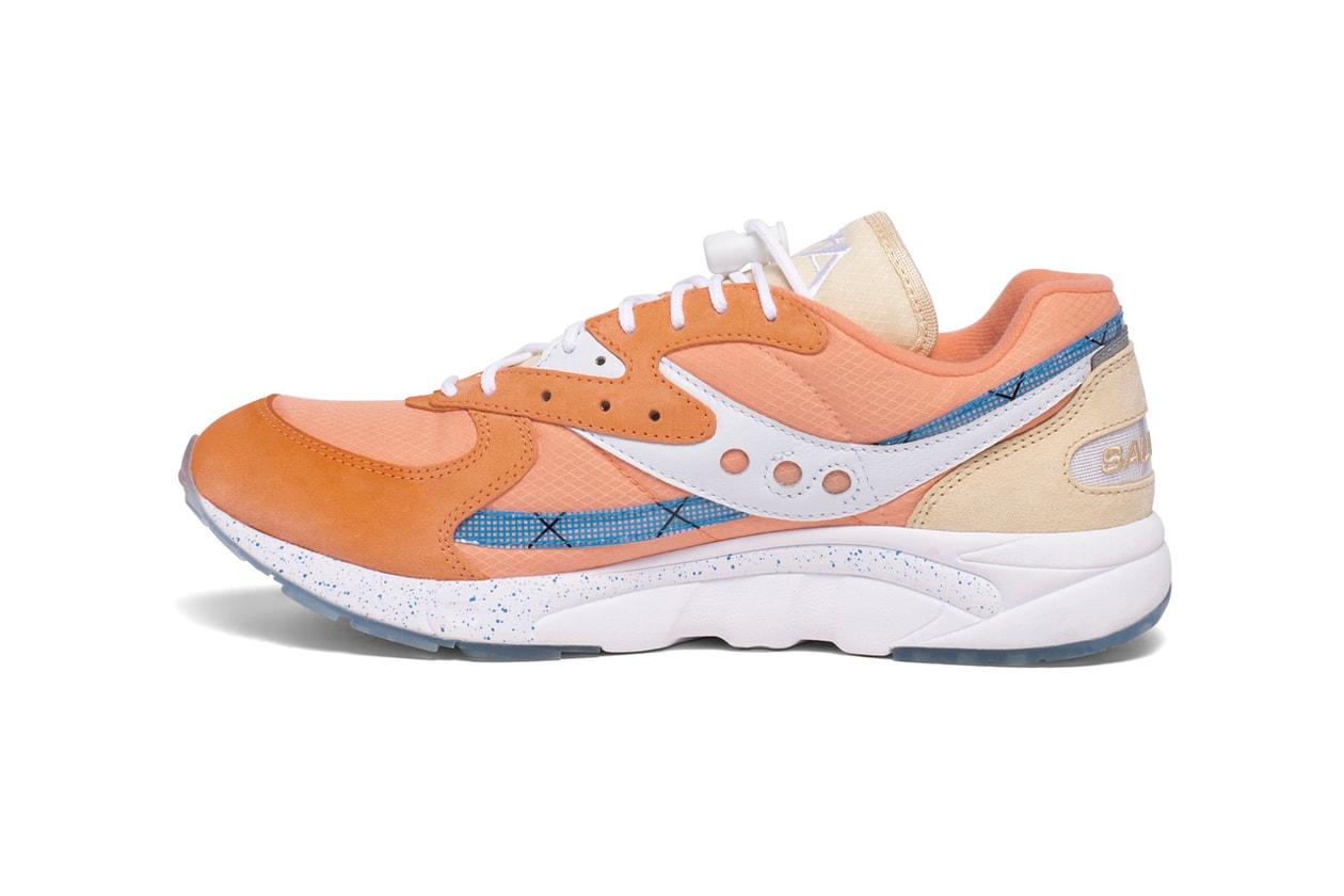 saucony aya peaches and cream orange white blue tan release date info photos price